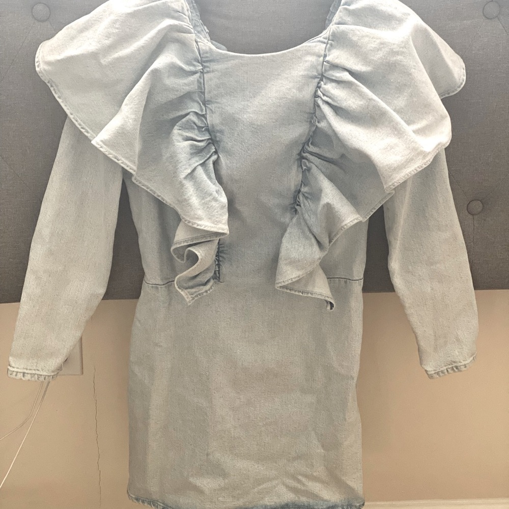 **ZARA ZARA** FITTED DENIM DRESS